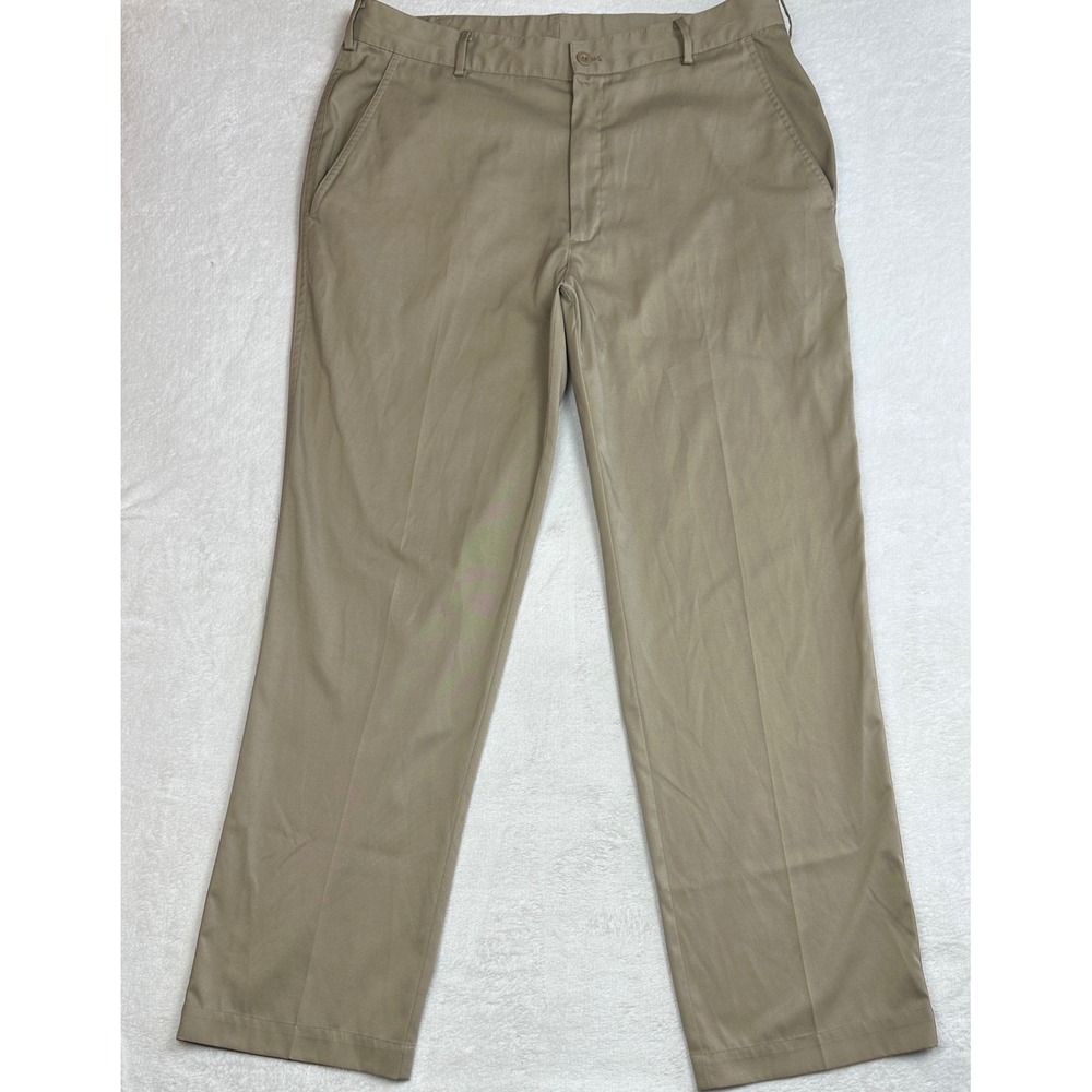 Nike Golf Mens Dri-FIT Flat Front Chino Pants‎ Khaki Tan 34x32 319685-236